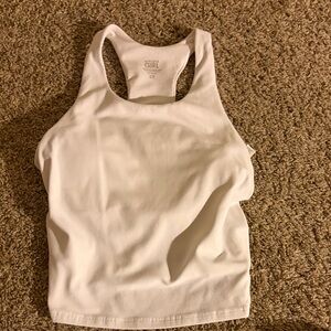 Athleta White Racerback Performance tank top size XS! Super cute!